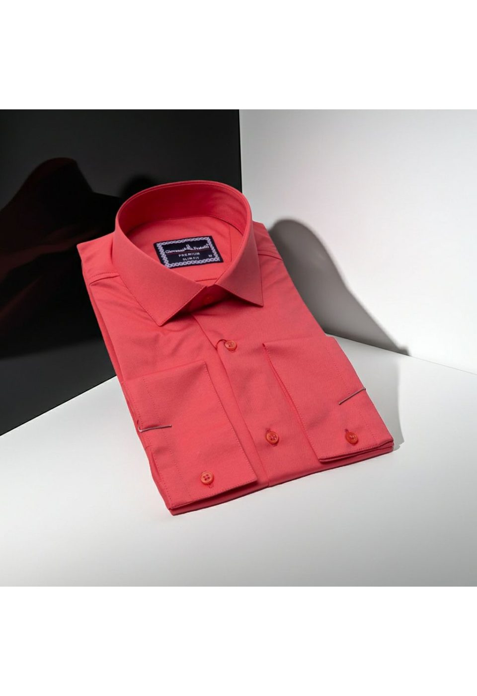Slim Fit Saten Uzun Kol Universal Manşet Düz Renk Erkek Gömlek 3GMK321213004 - Giovanni Fratelli