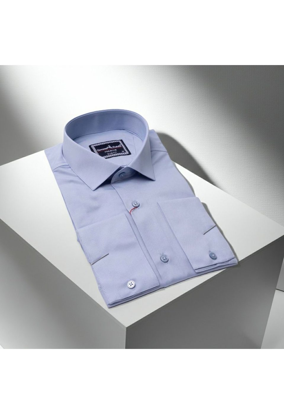 Slim Fit Saten Uzun Kol Universal Manşet Düz Renk Erkek Gömlek 3GMK321213005 - Giovanni Fratelli