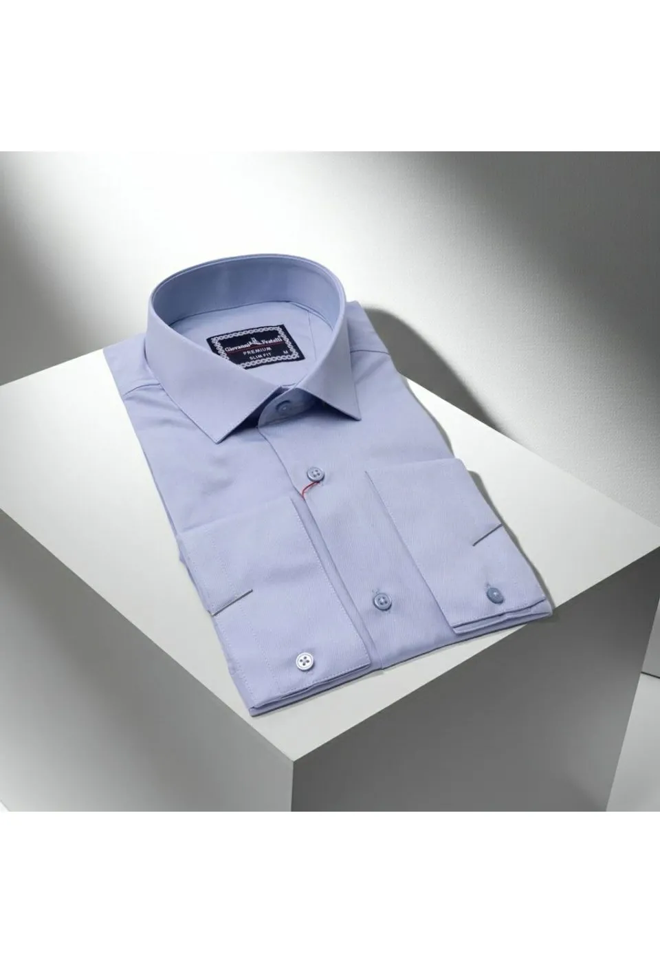 Slim Fit Saten Uzun Kol Universal Manşet Düz Renk Erkek Gömlek 3GMK321213005 - Giovanni Fratelli