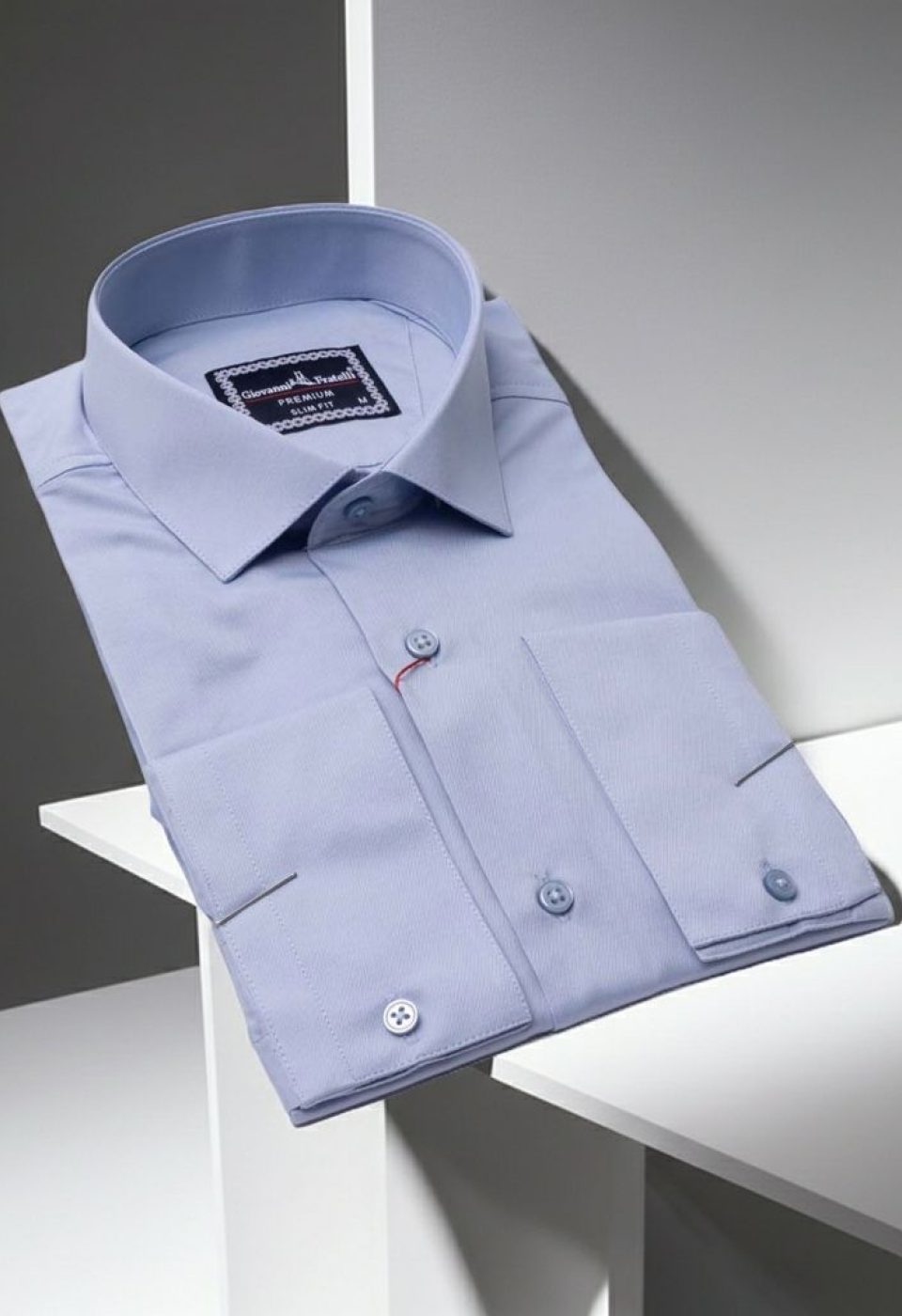 Slim Fit Saten Uzun Kol Universal Manşet Düz Renk Erkek Gömlek 3GMK321213005 - Giovanni Fratelli