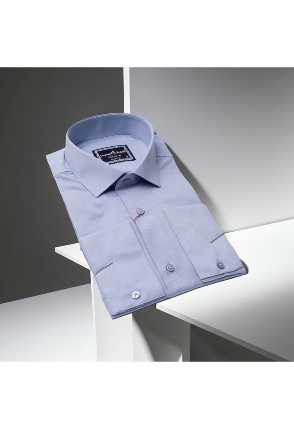 Slim Fit Saten Uzun Kol Universal Manşet Düz Renk Erkek Gömlek 3GMK321213005 - Giovanni Fratelli