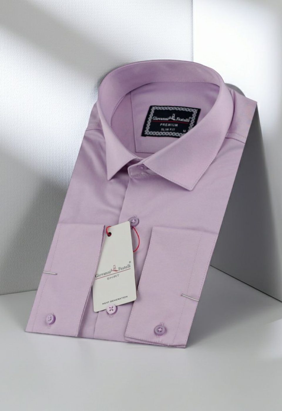 Slim Fit Saten Uzun Kol Universal Manşet Düz Renk Erkek Gömlek 3GMK321213007