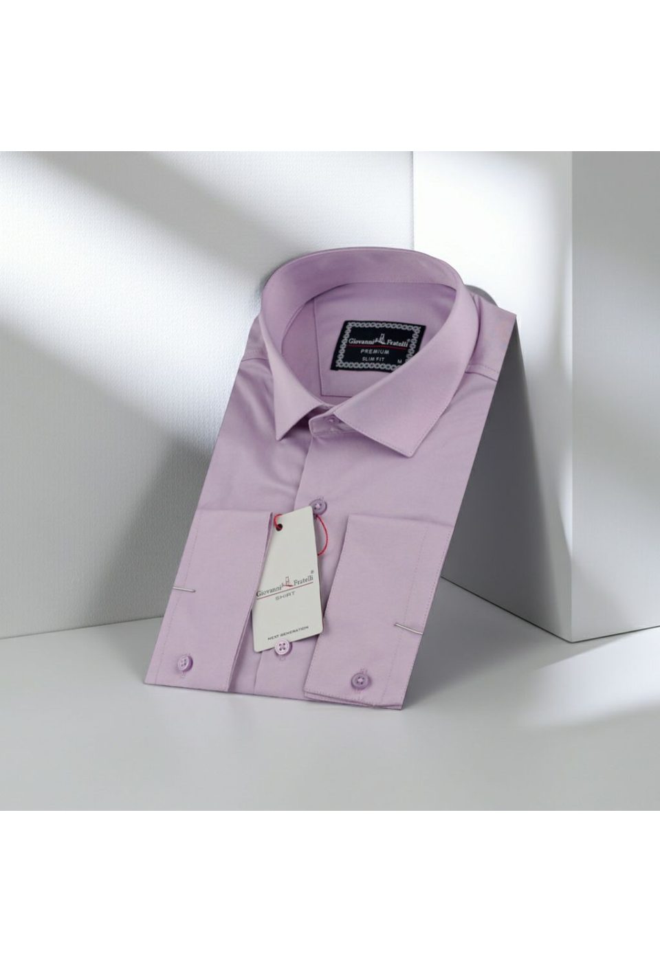 Slim Fit Saten Uzun Kol Universal Manşet Düz Renk Erkek Gömlek 3GMK321213007 - Giovanni Fratelli