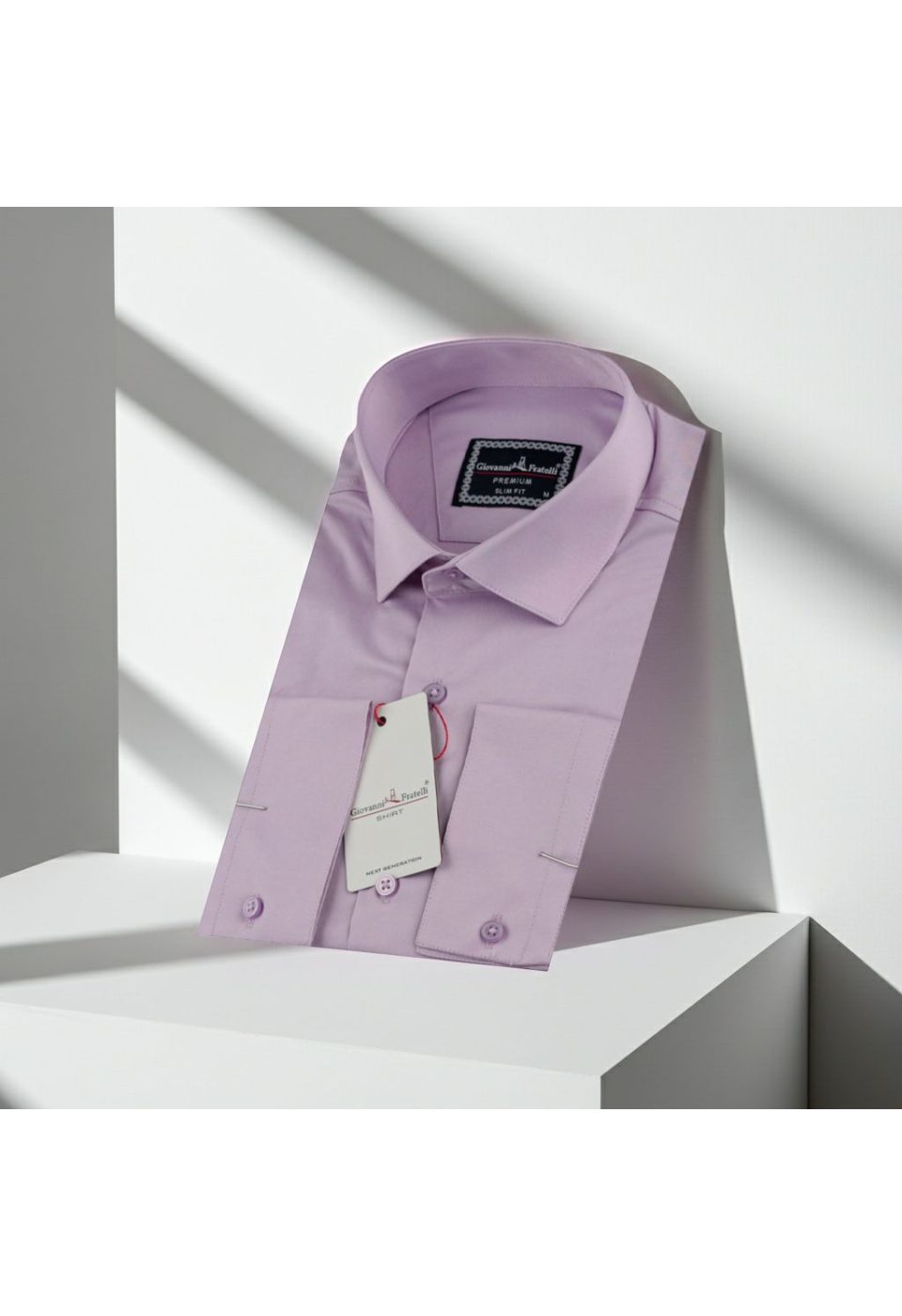 Slim Fit Saten Uzun Kol Universal Manşet Düz Renk Erkek Gömlek 3GMK321213007 - Giovanni Fratelli