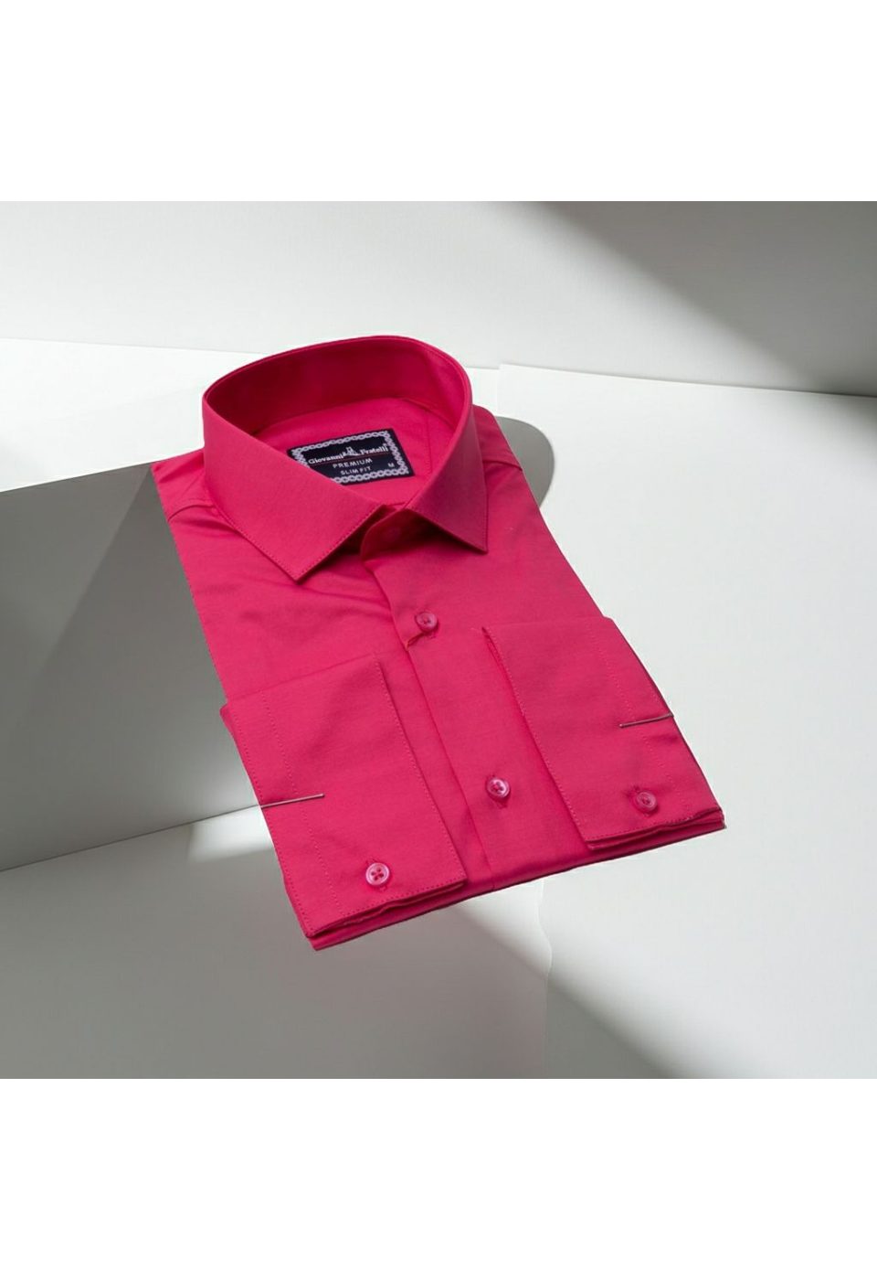 Slim Fit Saten Uzun Kol Universal Manşet Düz Renk Erkek Gömlek 3GMK321213008 - Giovanni Fratelli