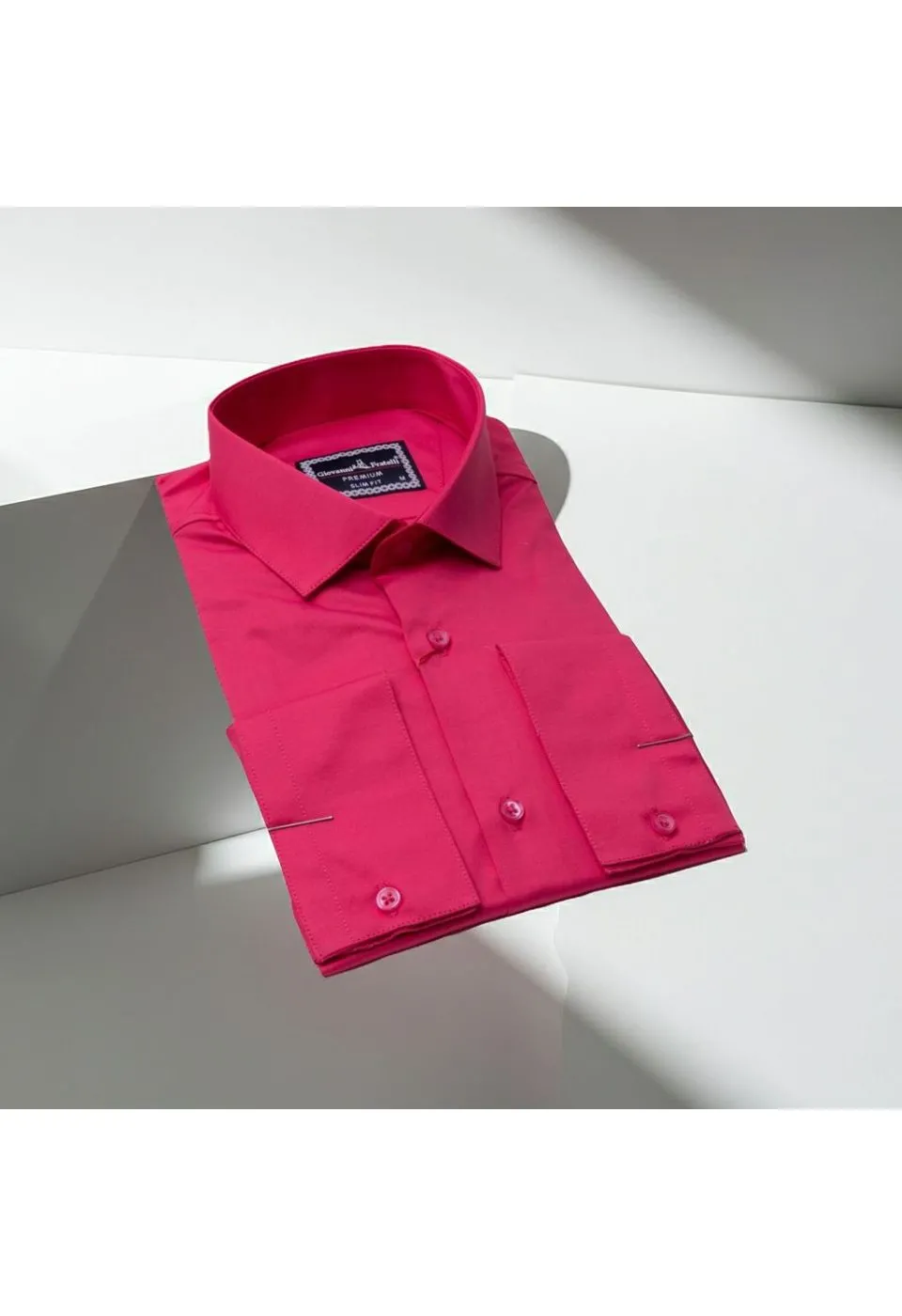 Slim Fit Saten Uzun Kol Universal Manşet Düz Renk Erkek Gömlek 3GMK321213008 - Giovanni Fratelli