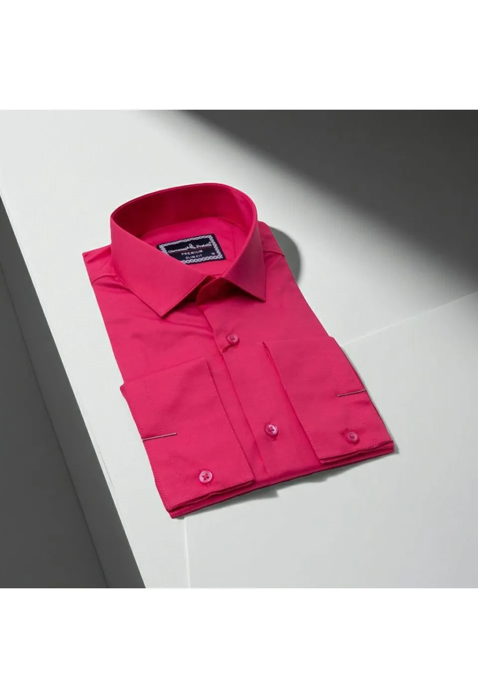 Slim Fit Saten Uzun Kol Universal Manşet Düz Renk Erkek Gömlek 3GMK321213008 - Giovanni Fratelli