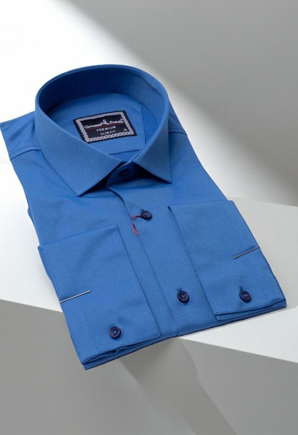 Slim Fit Saten Uzun Kol Universal Manşet Düz Renk Erkek Gömlek 3GMK321213010 - Giovanni Fratelli