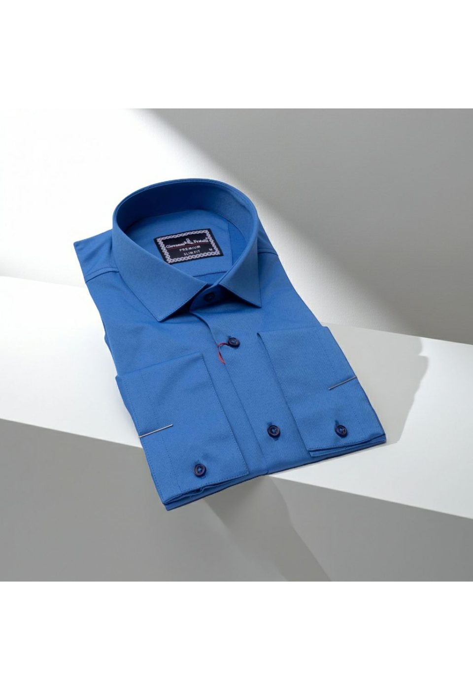 Slim Fit Saten Uzun Kol Universal Manşet Düz Renk Erkek Gömlek 3GMK321213010 - Giovanni Fratelli
