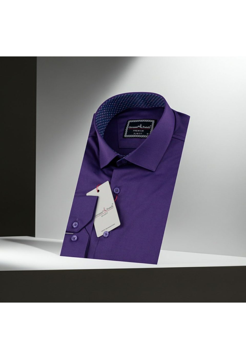 Slim Fit Saten Uzun Kol Universal Manşet Düz Renk Erkek Gömlek 3GMK321213013 - Giovanni Fratelli
