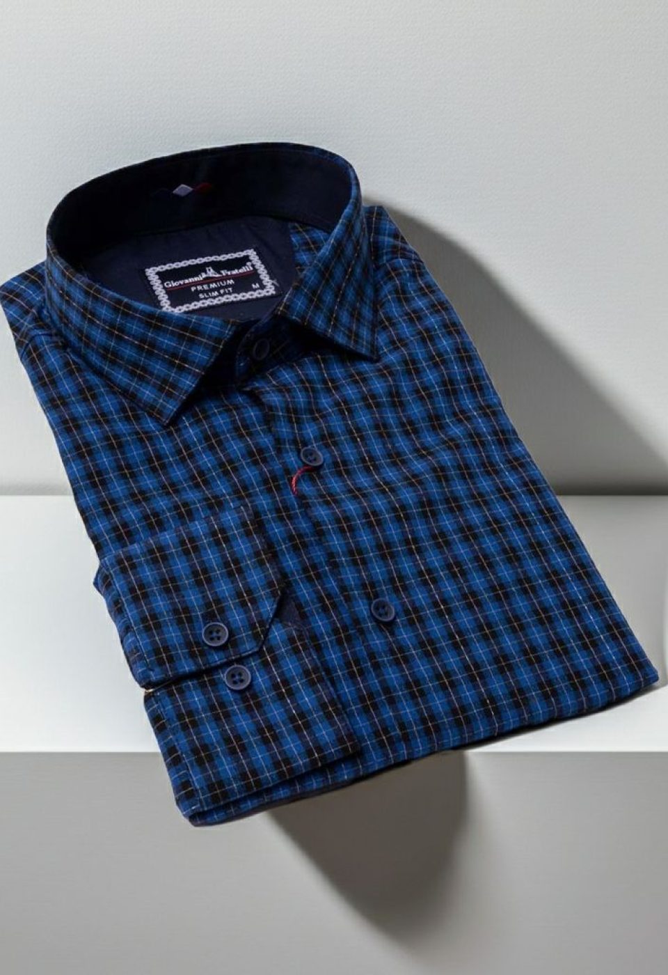 Slim Fit Uzun Kol Desenli Erkek Gömlek 3GMK331220005 - Giovanni Fratelli