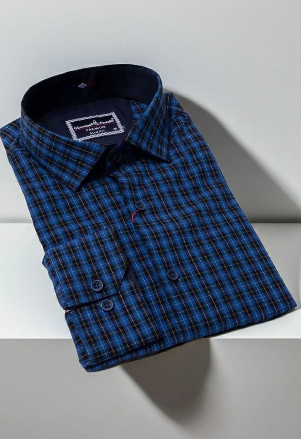 Slim Fit Uzun Kol Desenli Erkek Gömlek 3GMK331220005
