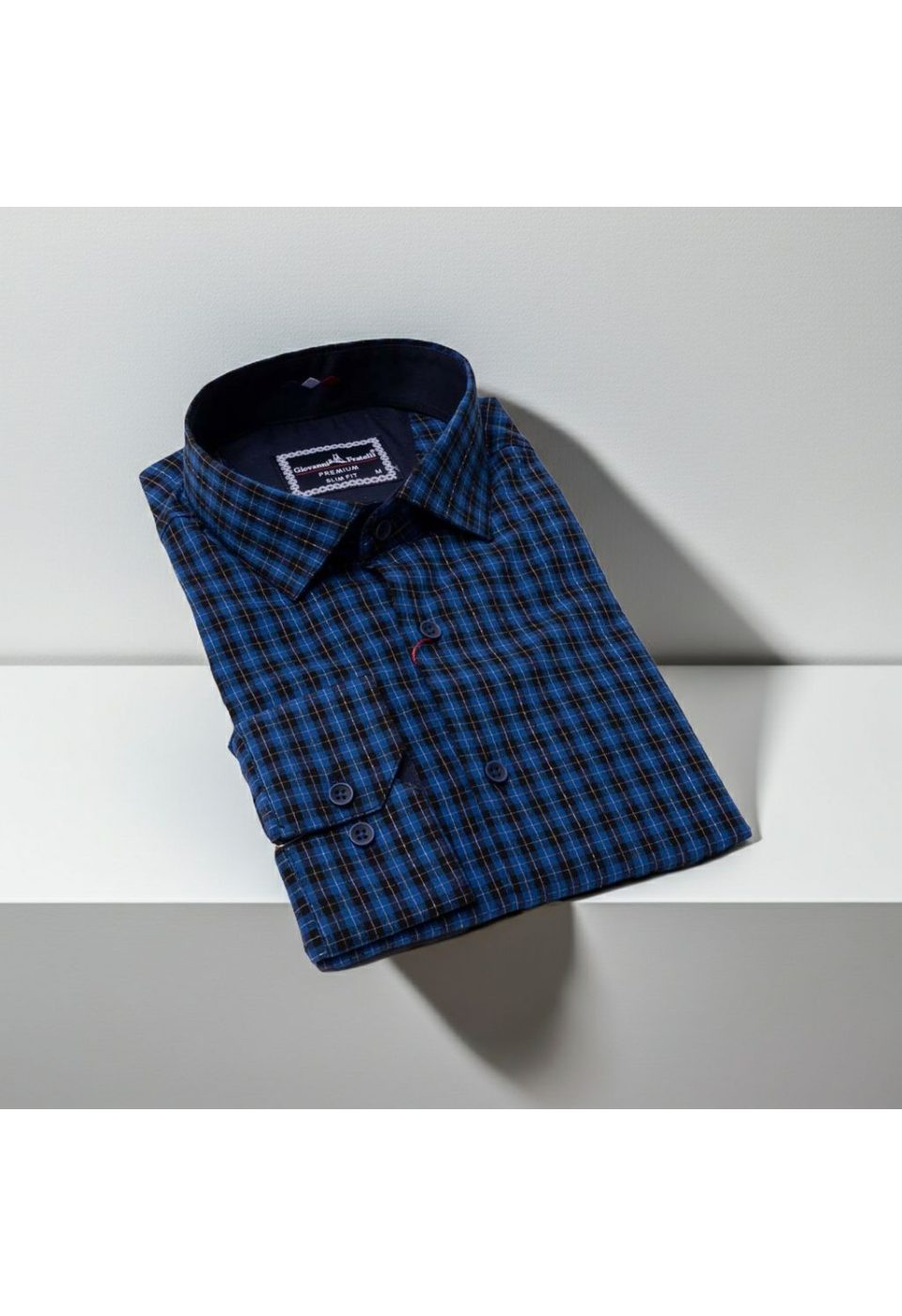 Slim Fit Uzun Kol Desenli Erkek Gömlek 3GMK331220005 - Giovanni Fratelli