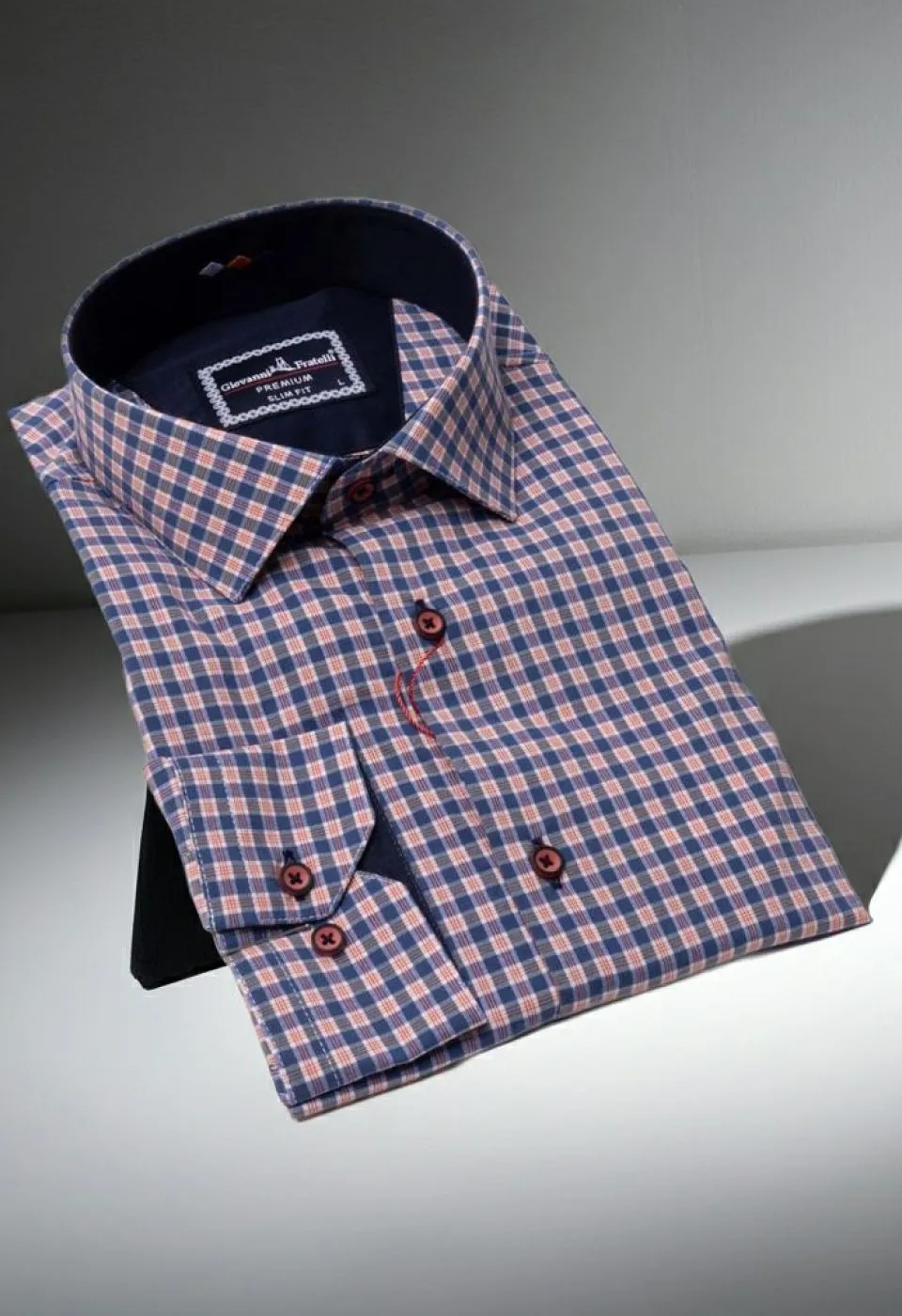 Slim Fit Uzun Kol Desenli Erkek Gömlek 3GMK331220006