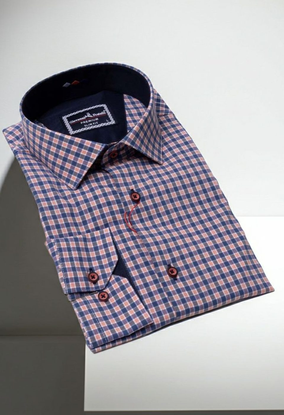 Slim Fit Uzun Kol Desenli Erkek Gömlek 3GMK331220006