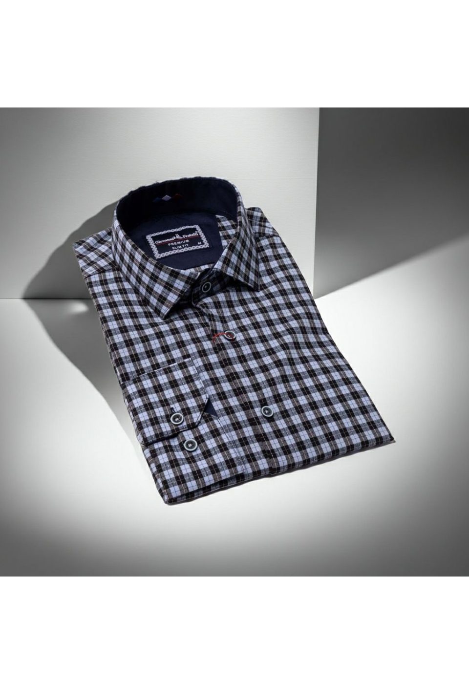 Slim Fit Uzun Kol Desenli Erkek Gömlek 3GMK331220007 - Giovanni Fratelli
