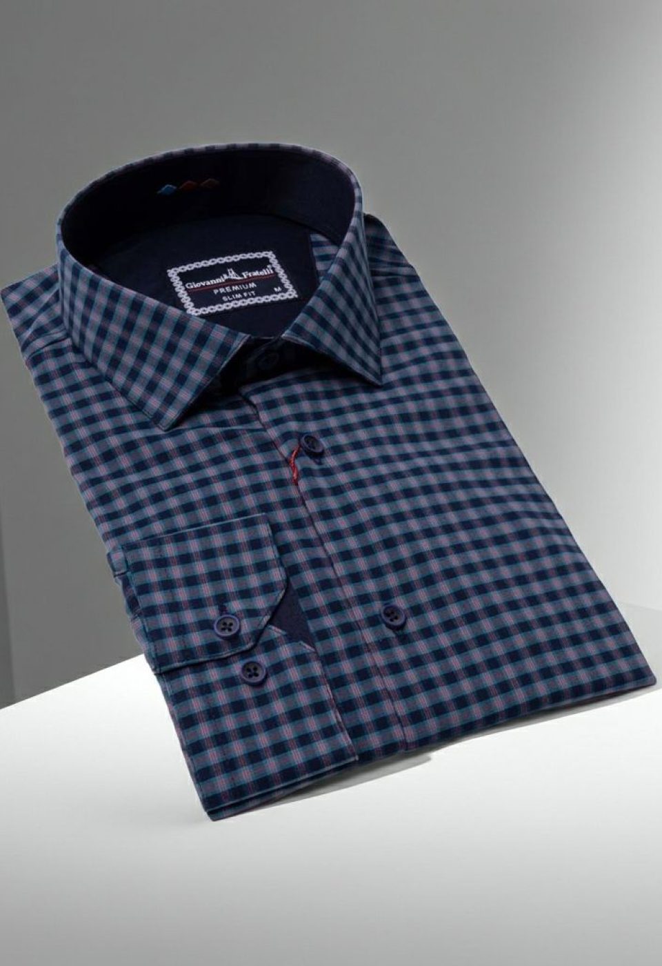 Slim Fit Uzun Kol Desenli Erkek Gömlek 3GMK331220009