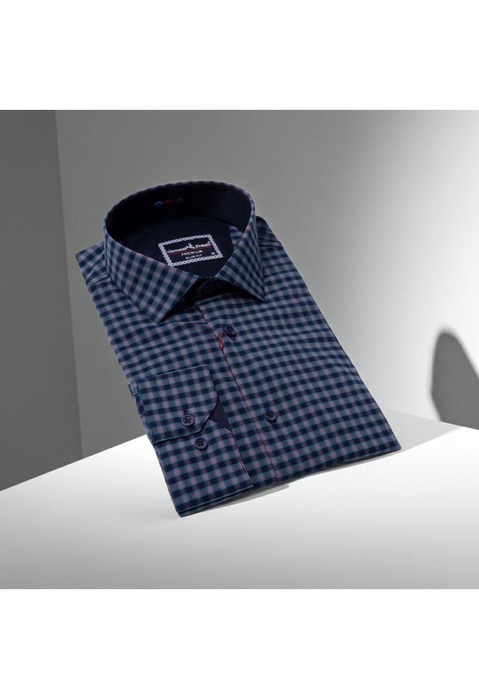 Slim Fit Uzun Kol Desenli Erkek Gömlek 3GMK331220009 - Giovanni Fratelli