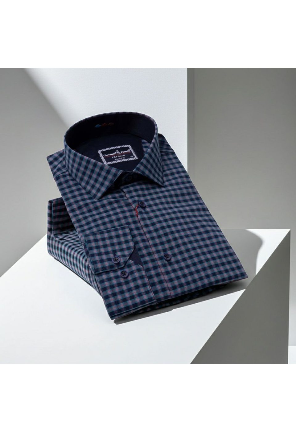 Slim Fit Uzun Kol Desenli Erkek Gömlek 3GMK331220009 - Giovanni Fratelli