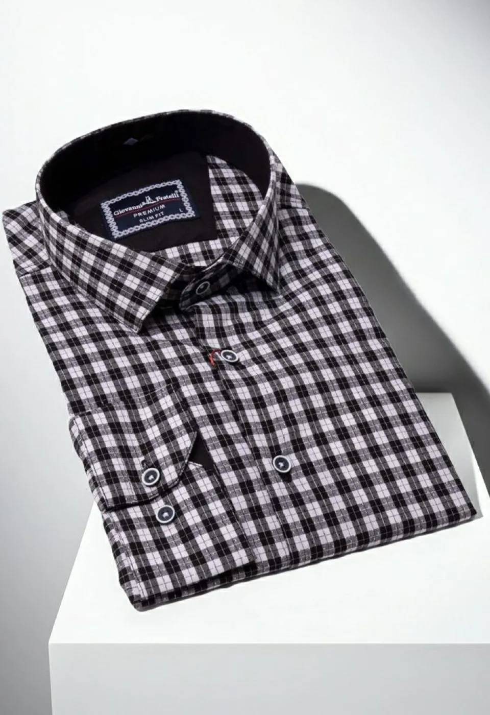 Slim Fit Uzun Kol Desenli Erkek Gömlek 3GMK331220010 - Giovanni Fratelli
