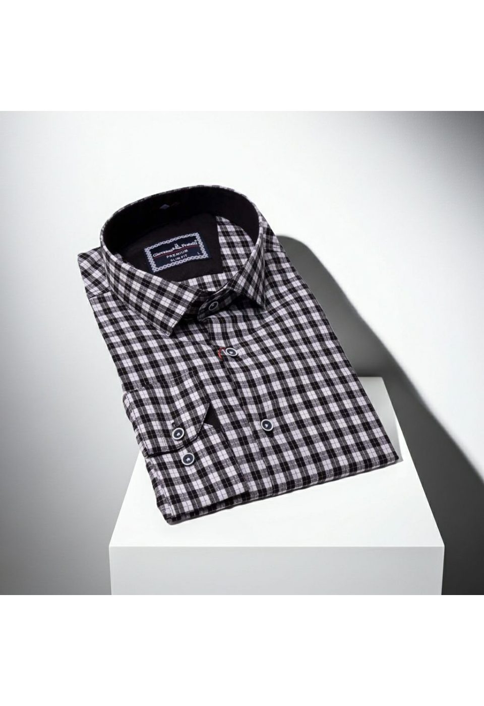1220 CR 010 Slim Fit Uzun Kol Desenli Erkek Gömlek 3GMK331220010 - Giovanni Fratelli