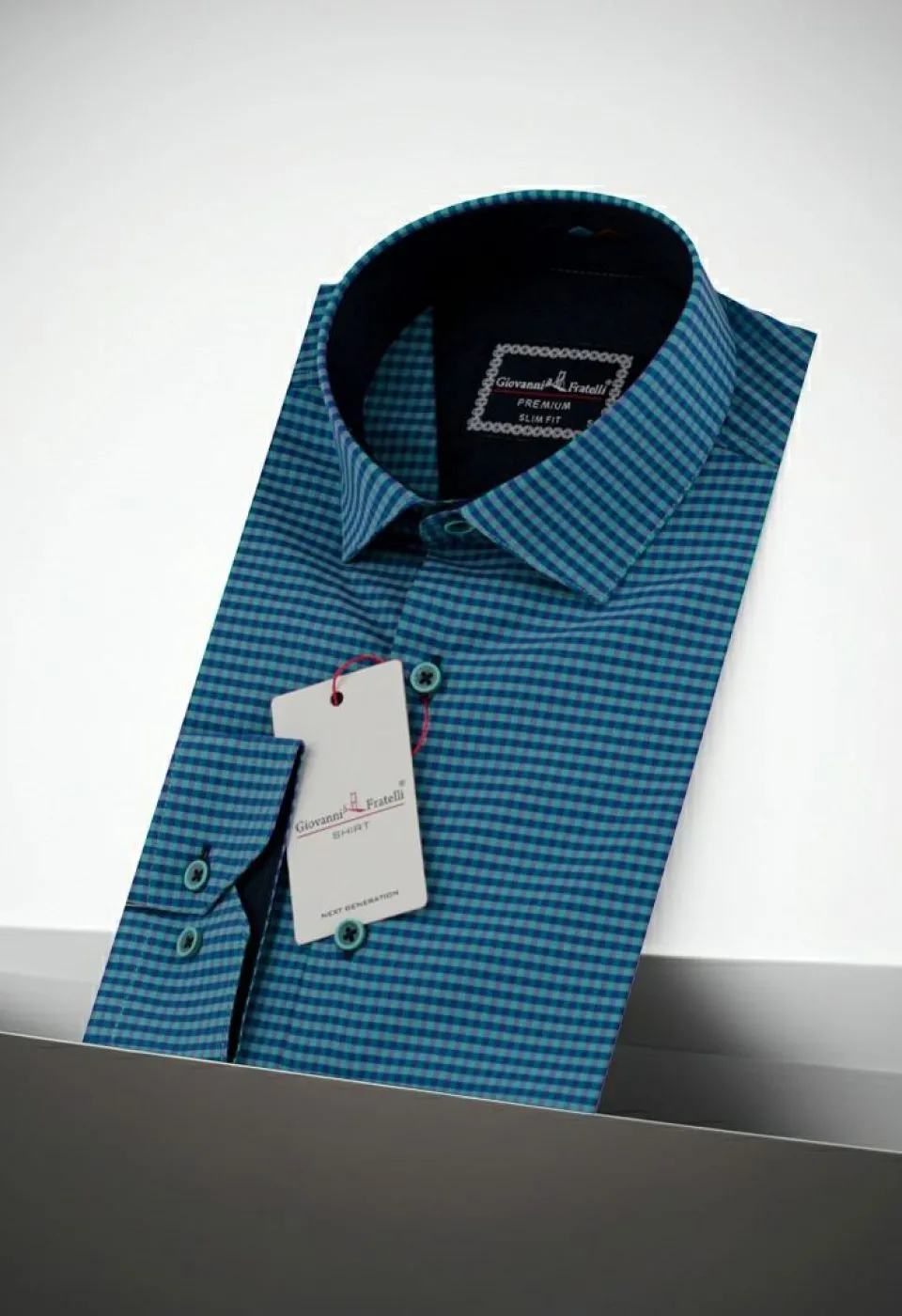 Slim Fit Uzun Kol Desenli Erkek Gömlek 3GMK331220013 - Giovanni Fratelli