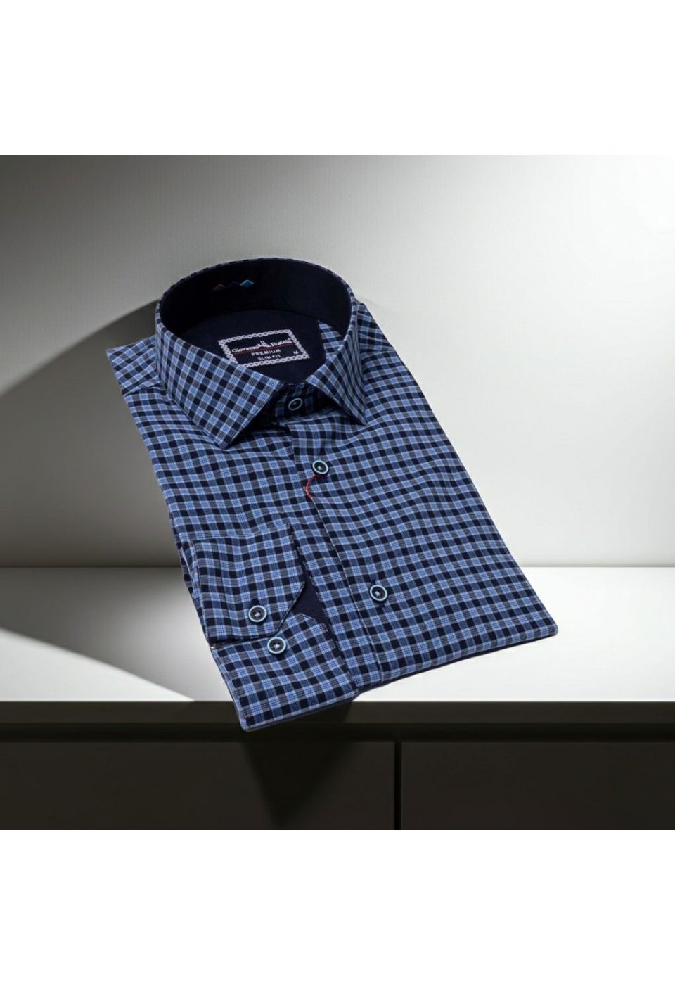 Slim Fit Uzun Kol Desenli Erkek Gömlek 3GMK331220015 - Giovanni Fratelli