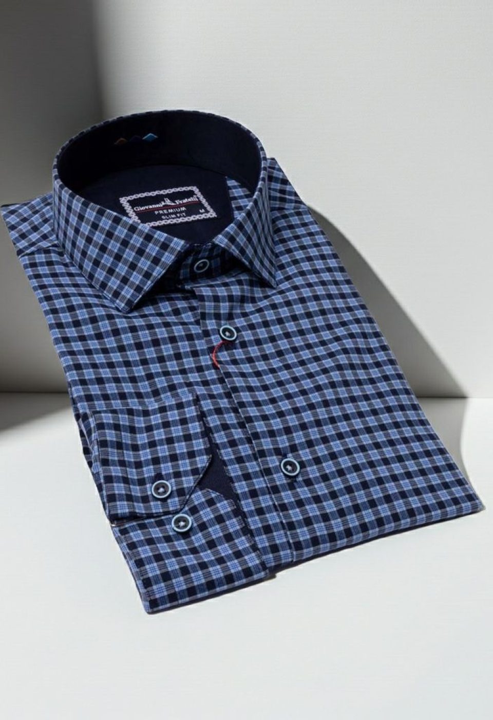 Slim Fit Uzun Kol Desenli Erkek Gömlek 3GMK331220015