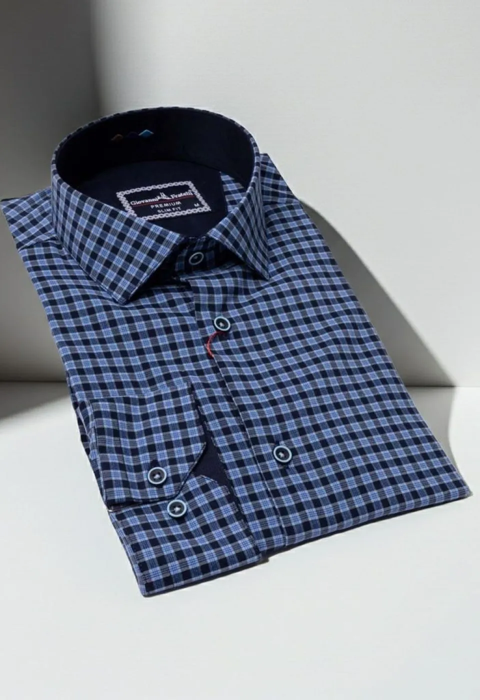 Slim Fit Uzun Kol Desenli Erkek Gömlek 3GMK331220015
