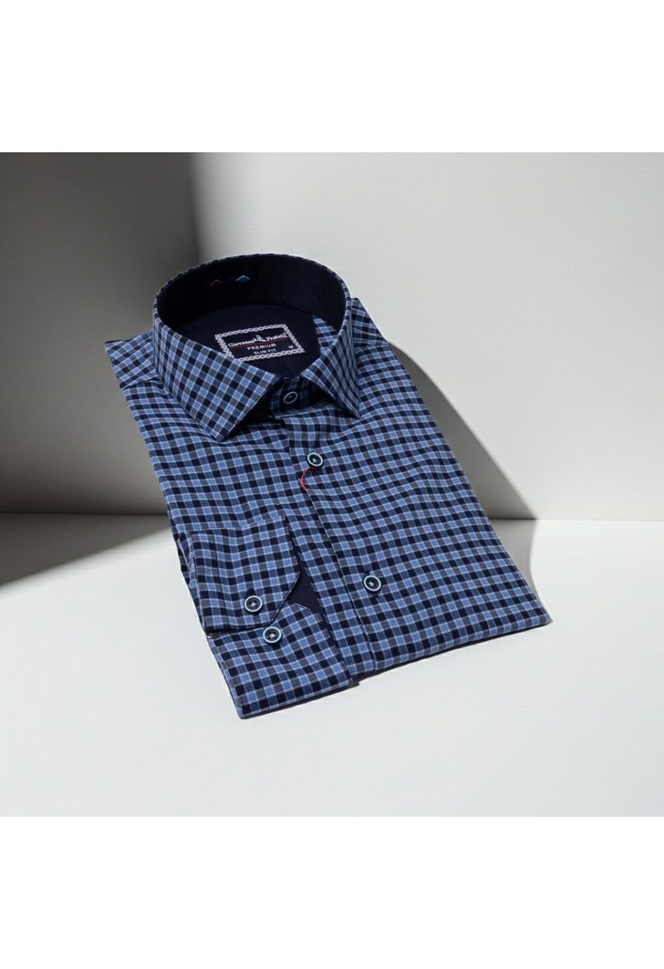 Slim Fit Uzun Kol Desenli Erkek Gömlek 3GMK331220015 - Giovanni Fratelli