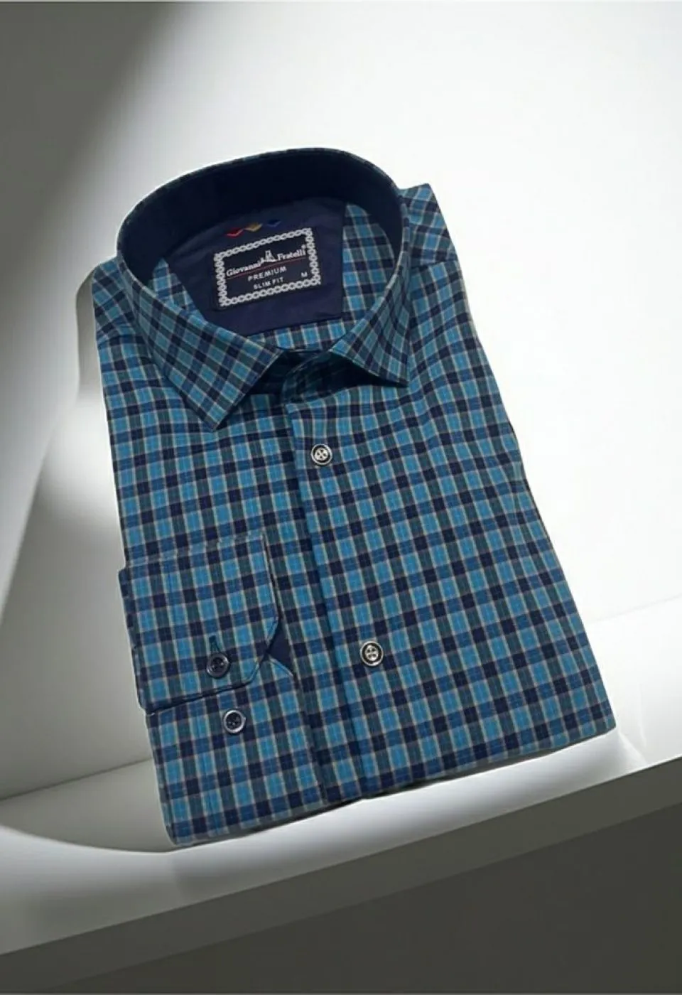 Slim Fit Uzun Kol Desenli Erkek Gömlek 3GMK321221001 - Giovanni Fratelli