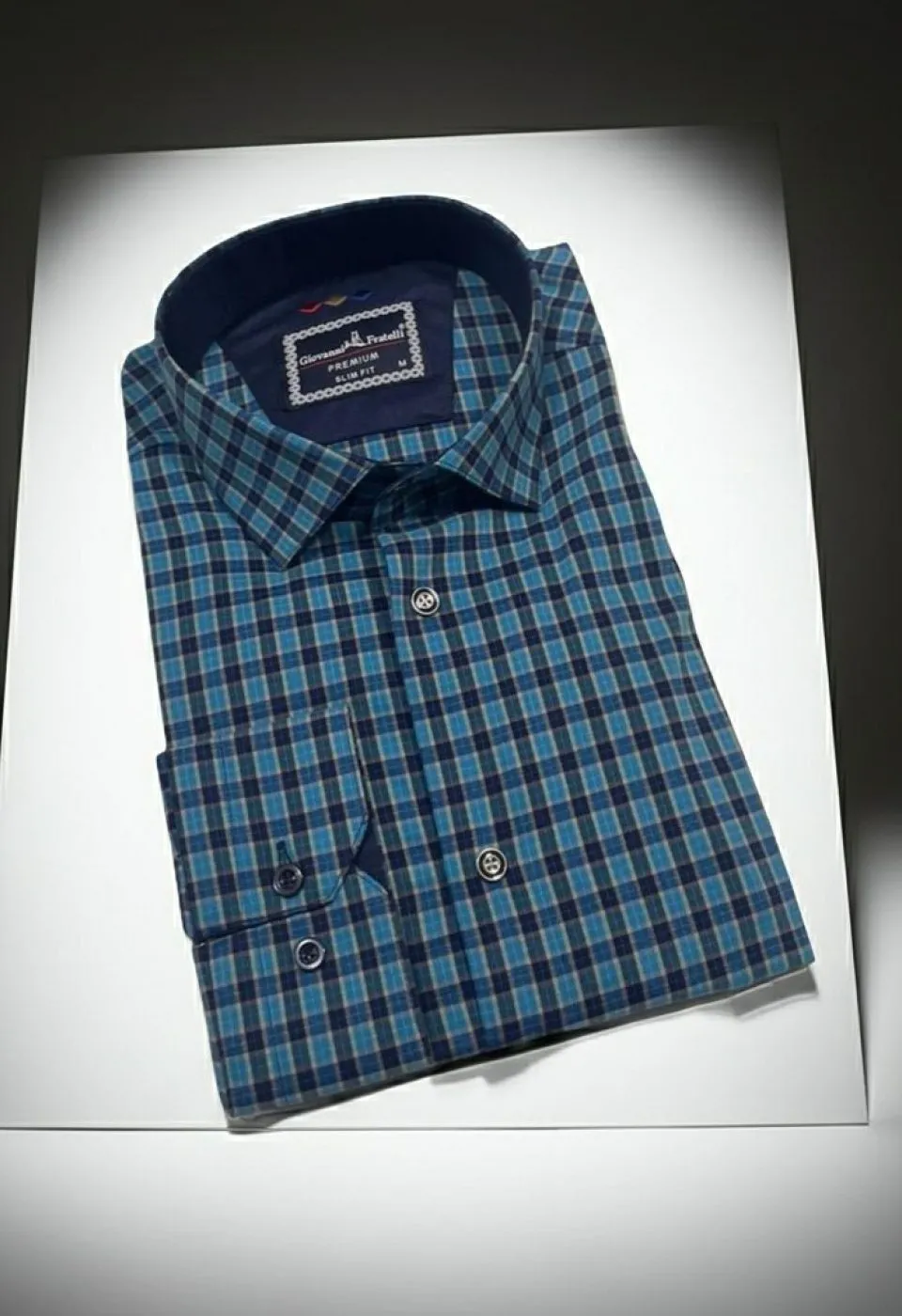 Slim Fit Uzun Kol Desenli Erkek Gömlek 3GMK321221001 - Giovanni Fratelli