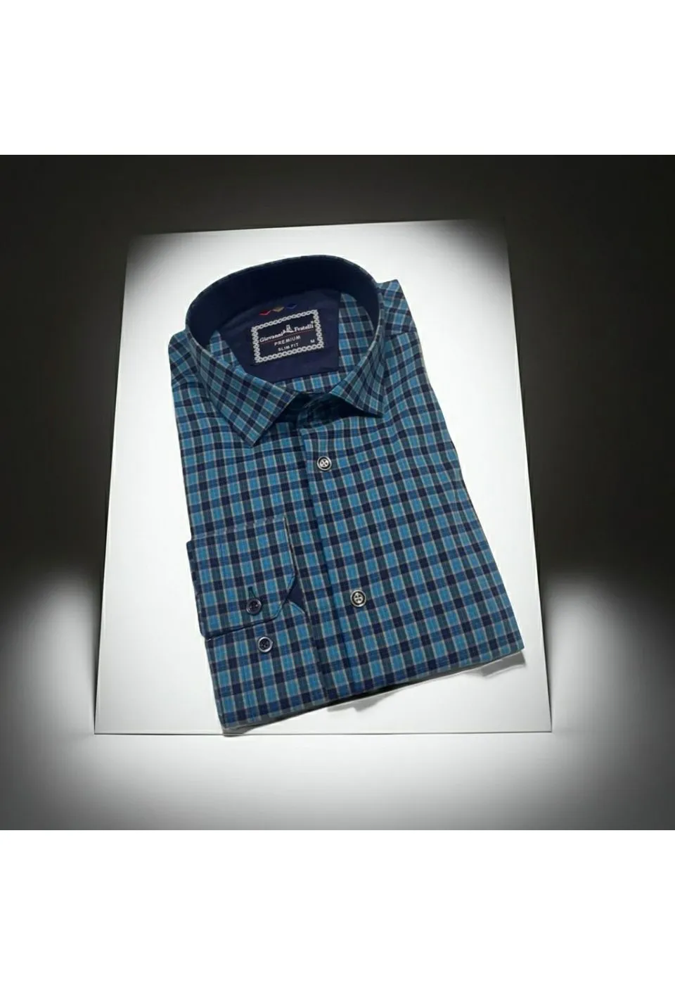 Slim Fit Uzun Kol Desenli Erkek Gömlek 3GMK321221001 - Giovanni Fratelli