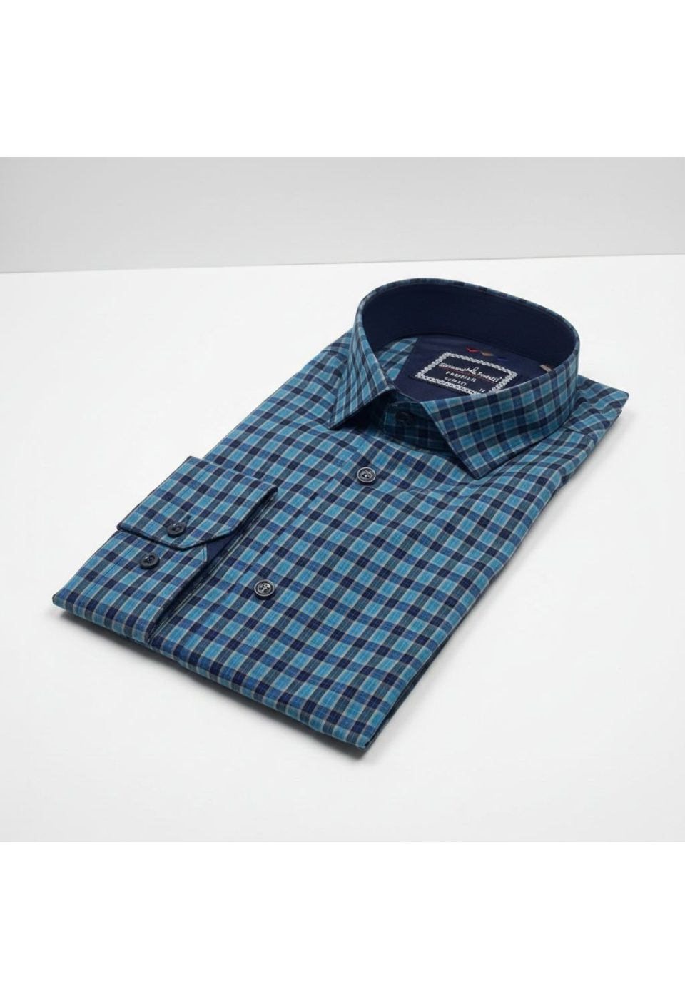 Slim Fit Uzun Kol Desenli Erkek Gömlek 3GMK321221001 - Giovanni Fratelli
