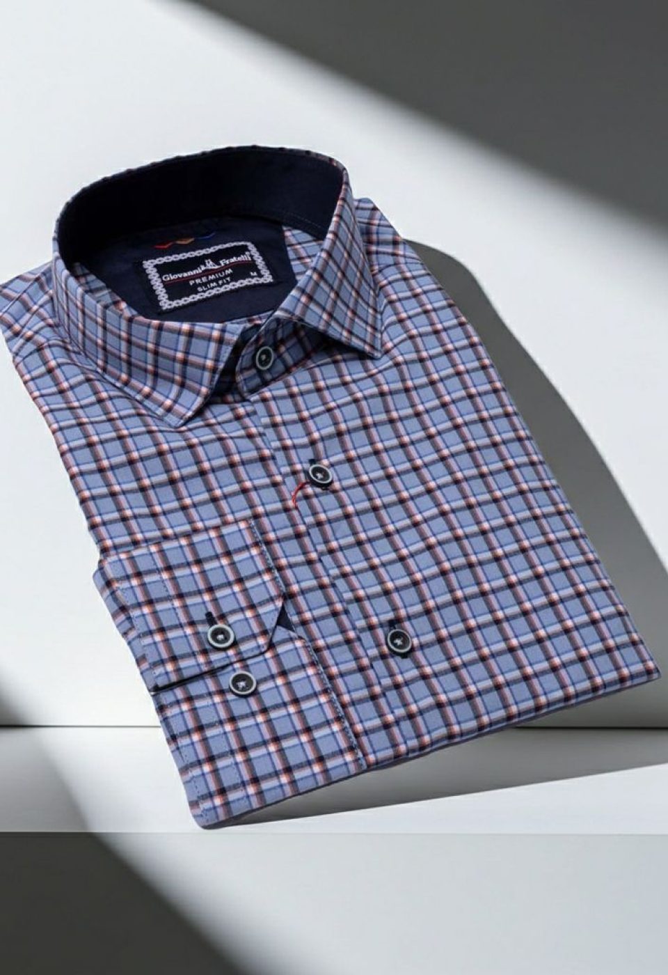 Slim Fit Uzun Kol Desenli Erkek Gömlek 3GMK321221002 - Giovanni Fratelli