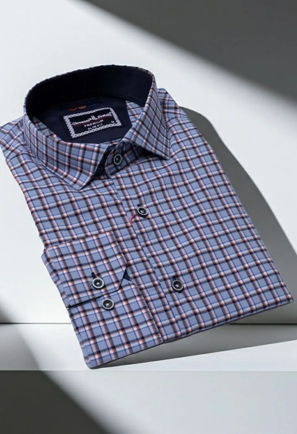 Slim Fit Uzun Kol Desenli Erkek Gömlek 3GMK321221002 - Giovanni Fratelli
