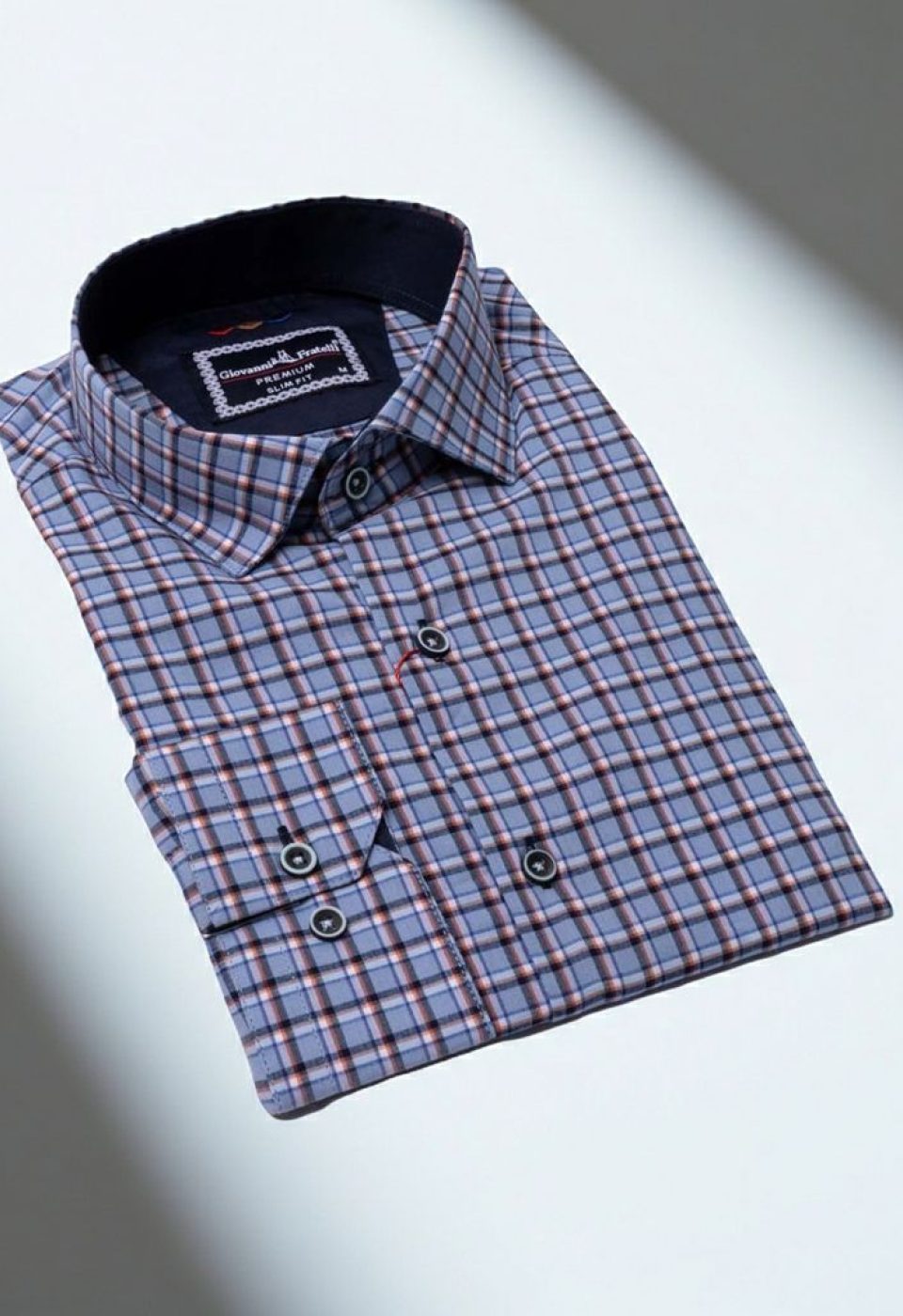 Slim Fit Uzun Kol Desenli Erkek Gömlek 3GMK321221002