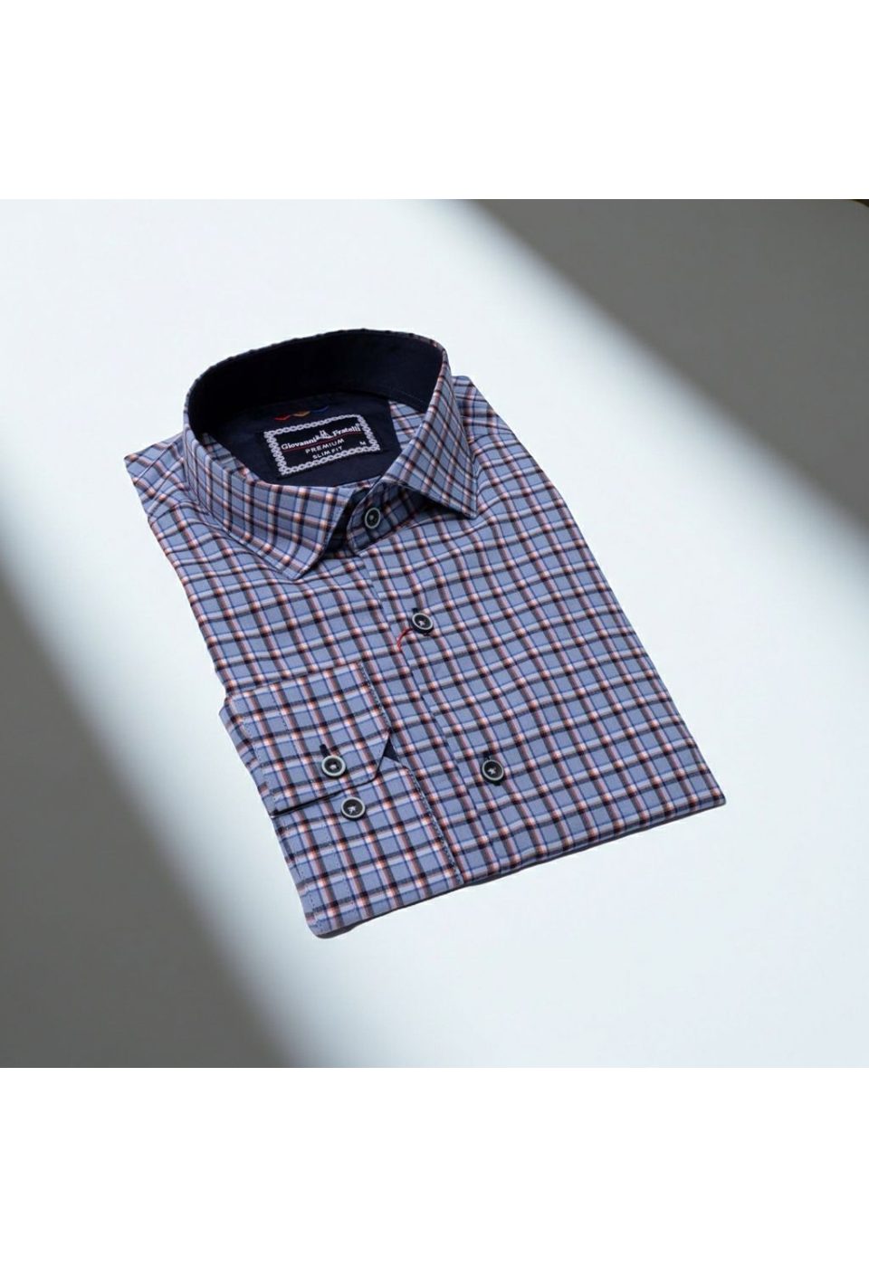 Slim Fit Uzun Kol Desenli Erkek Gömlek 3GMK321221002 - Giovanni Fratelli