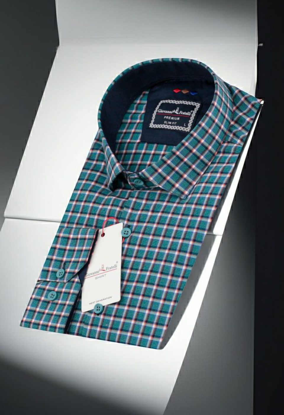 Slim Fit Uzun Kol Desenli Erkek Gömlek 3GMK321221005 - Giovanni Fratelli