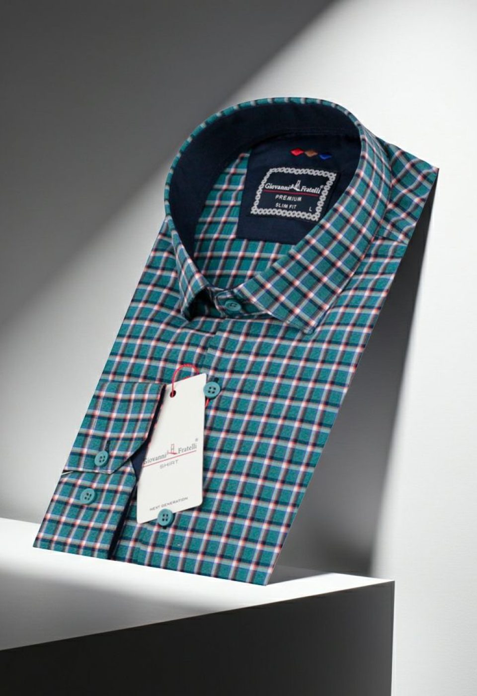 Slim Fit Uzun Kol Desenli Erkek Gömlek 3GMK321221005