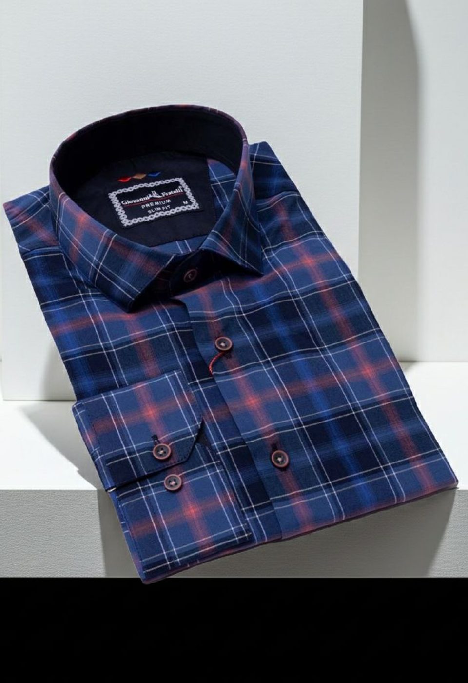 Slim Fit Uzun Kol Desenli Erkek Gömlek 3GMK321221007 - Giovanni Fratelli