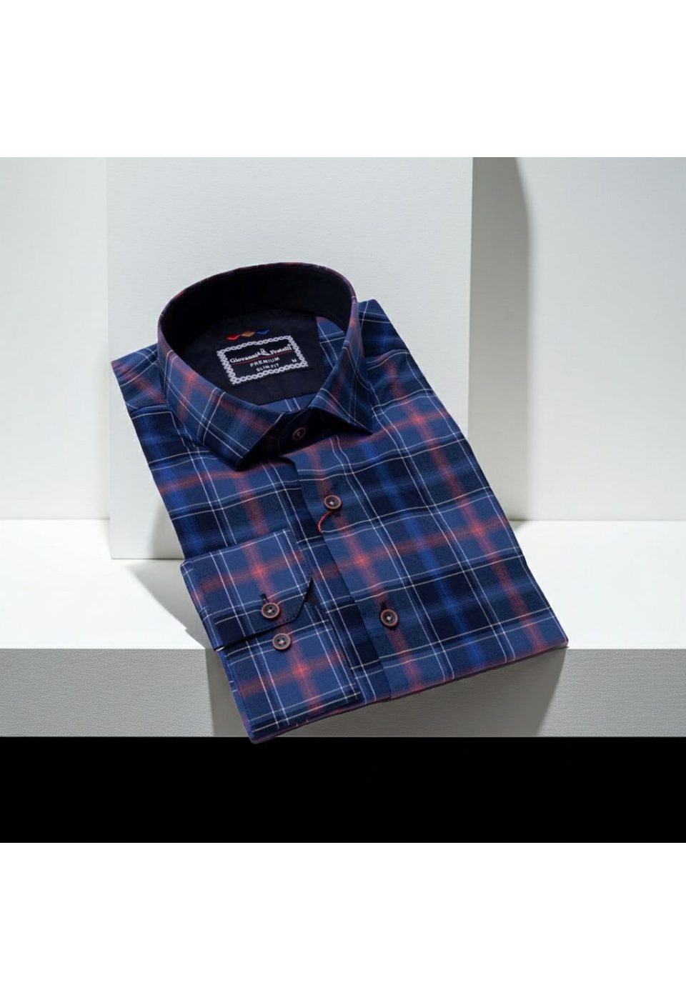 Slim Fit Uzun Kol Desenli Erkek Gömlek 3GMK321221007 - Giovanni Fratelli
