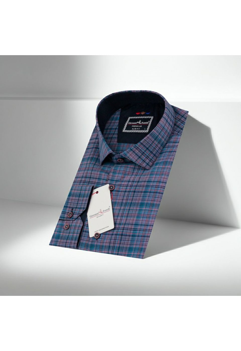 Slim Fit Uzun Kol Desenli Erkek Gömlek 3GMK321221008 - Giovanni Fratelli
