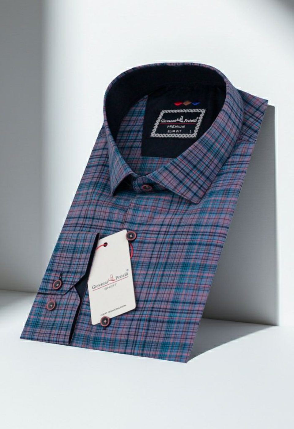 Slim Fit Uzun Kol Desenli Erkek Gömlek 3GMK321221008
