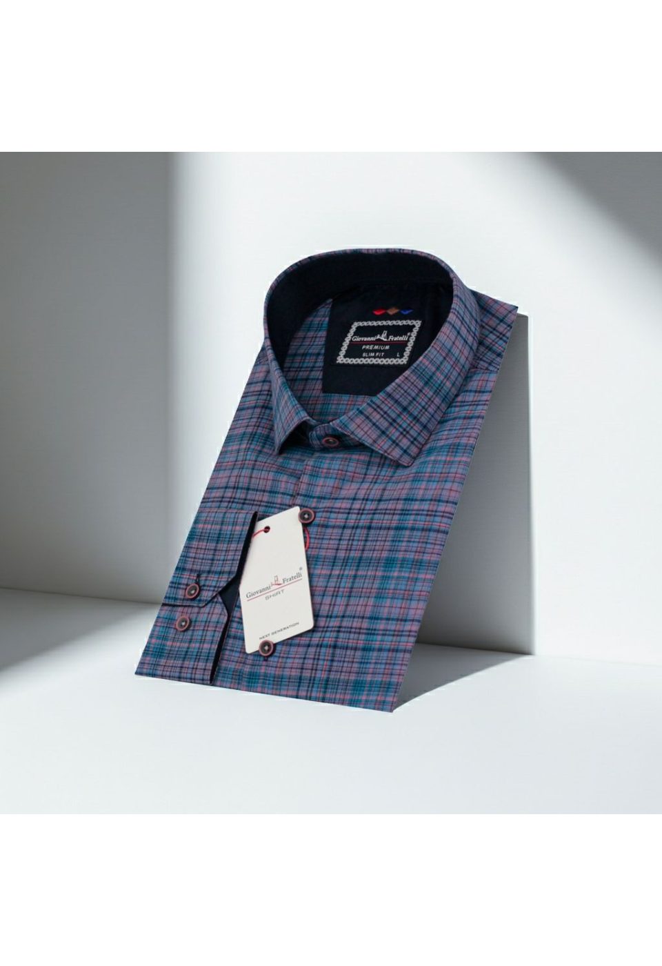 Slim Fit Uzun Kol Desenli Erkek Gömlek 3GMK321221008 - Giovanni Fratelli