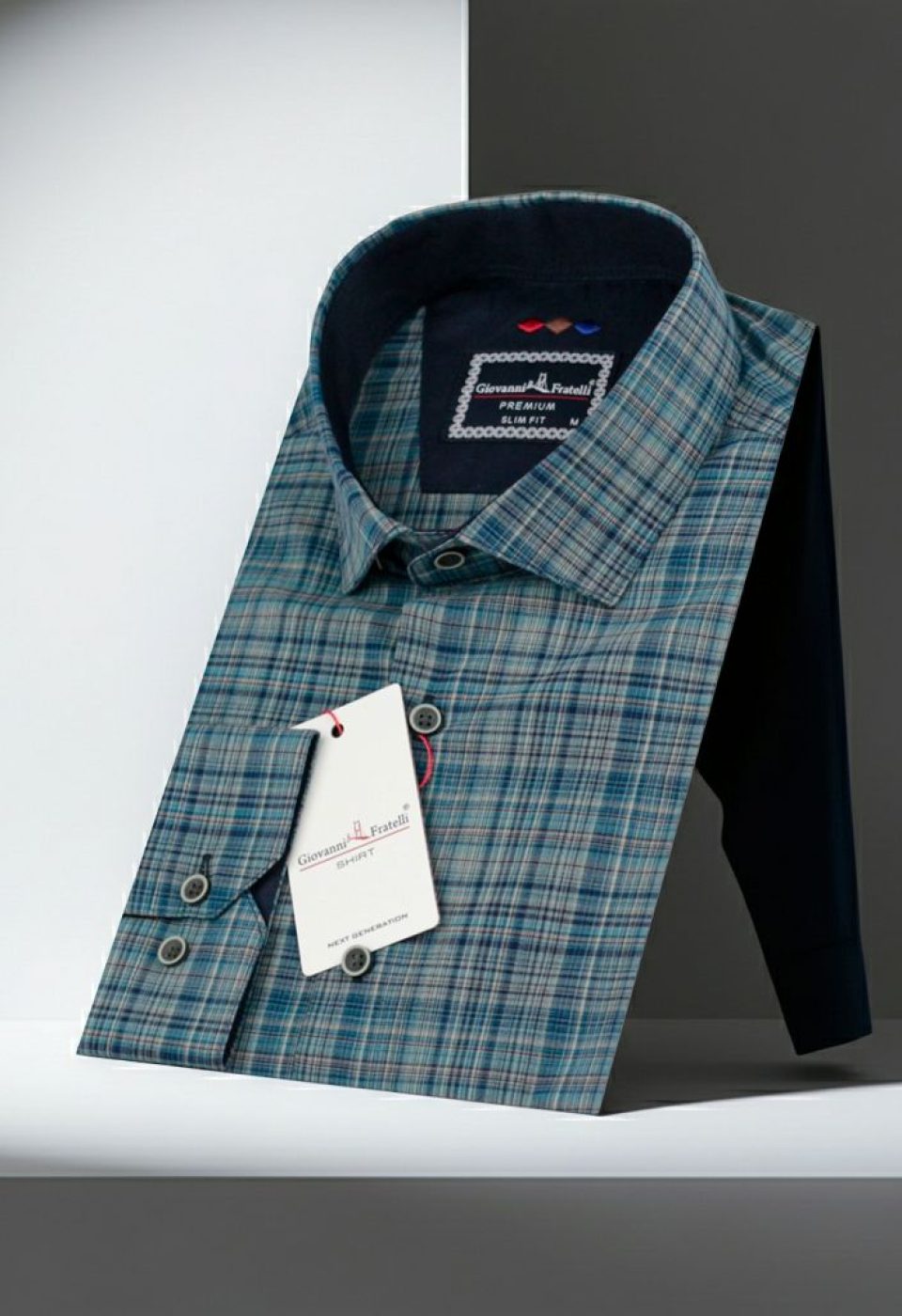 Slim Fit Uzun Kol Desenli Erkek Gömlek 3GMK321221009