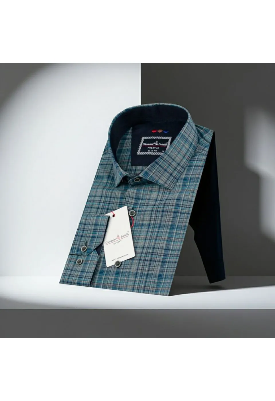 Slim Fit Uzun Kol Desenli Erkek Gömlek 3GMK321221009 - Giovanni Fratelli