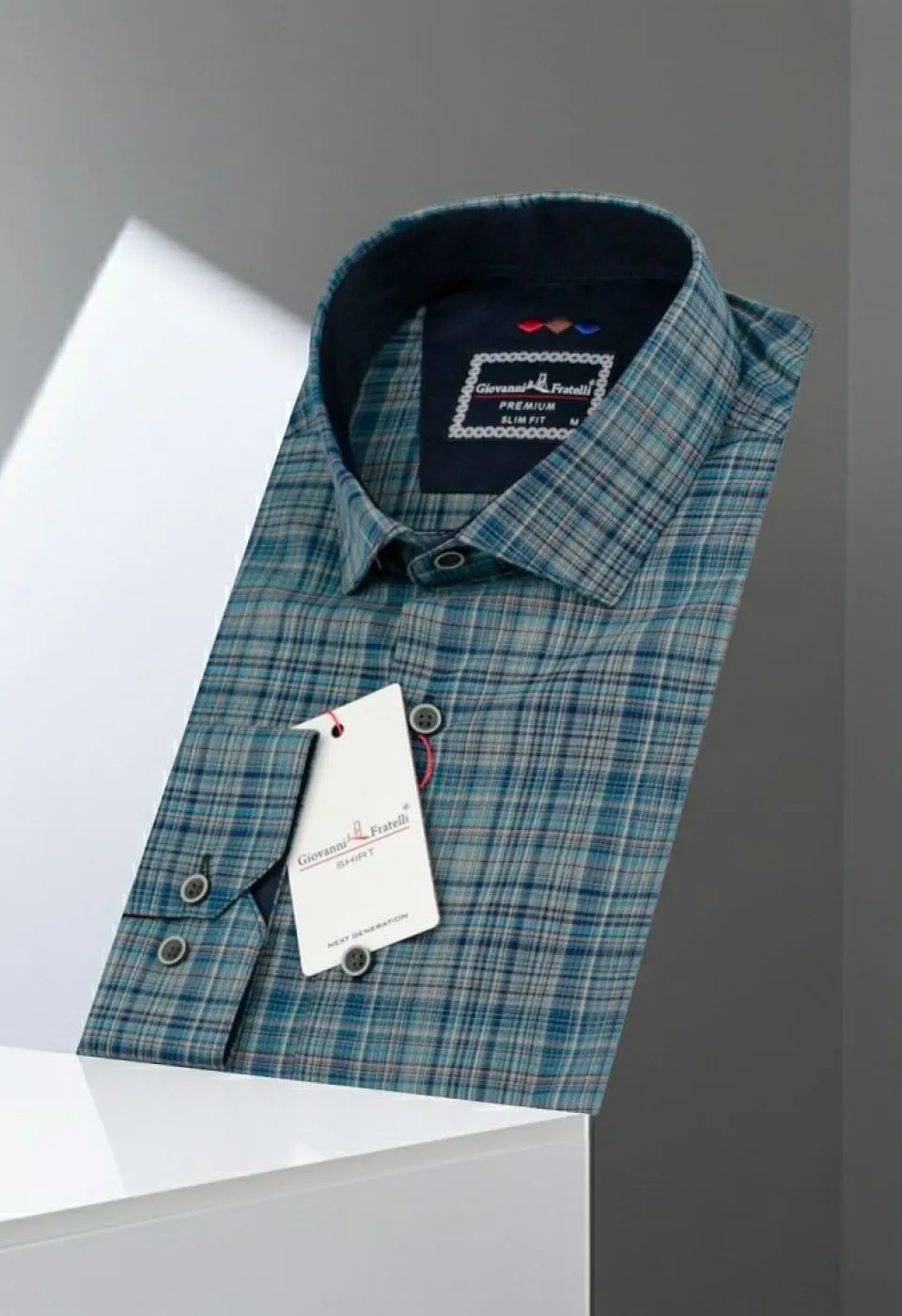 Slim Fit Uzun Kol Desenli Erkek Gömlek 3GMK321221009 - Giovanni Fratelli