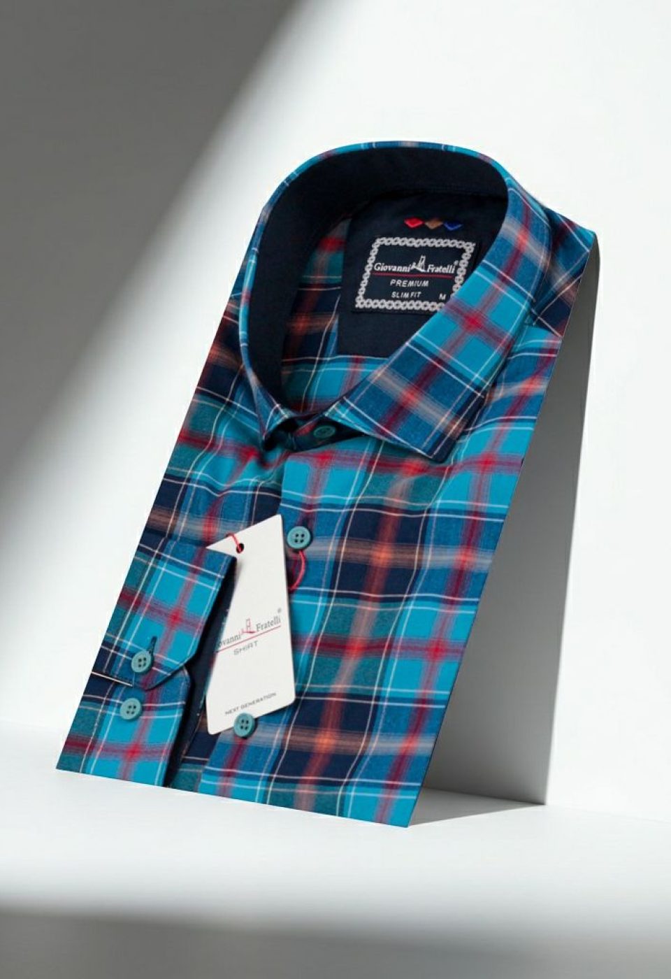 Slim Fit Uzun Kol Desenli Erkek Gömlek 3GMK321221013