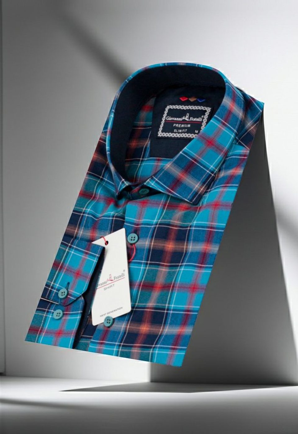 Slim Fit Uzun Kol Desenli Erkek Gömlek 3GMK321221013 - Giovanni Fratelli